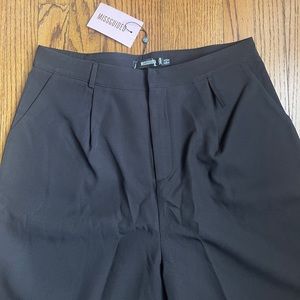 Black Missguided Tailored Wide Leg Trouser